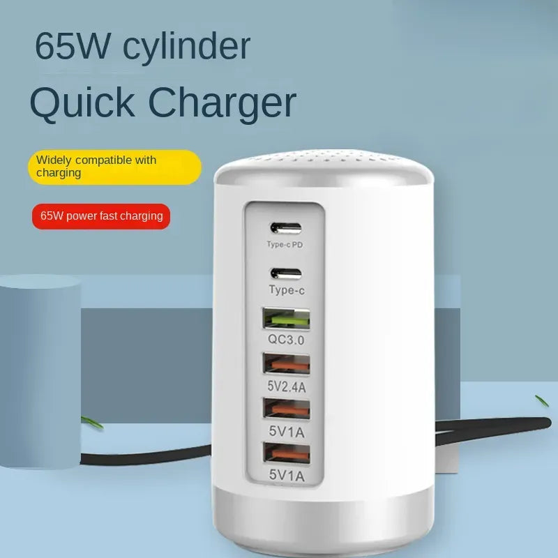 65W Multi-port USB Fast Charging Dock - Type-C/PD/QC/USB
