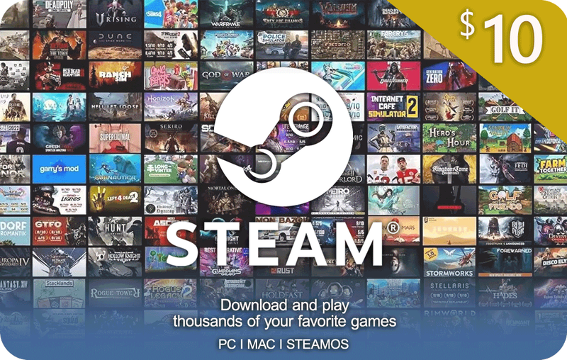 Steam Gaming Gift Card (From 5 - 50)