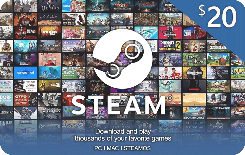 Steam Gaming Gift Card (From 5 - 50)