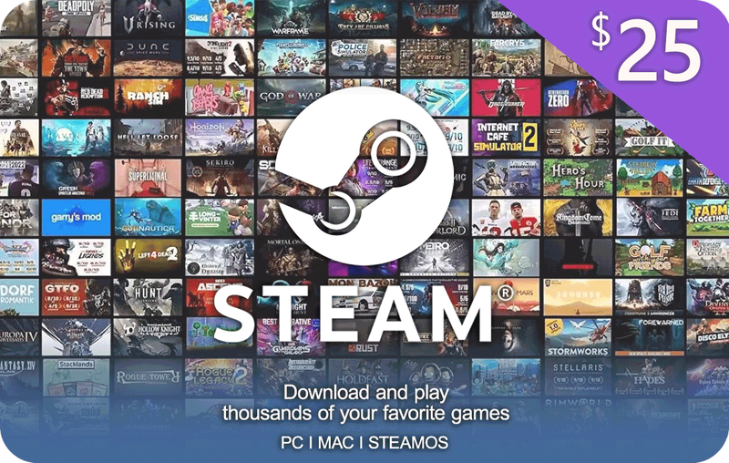 Steam Gaming Gift Card (From 5 - 50)