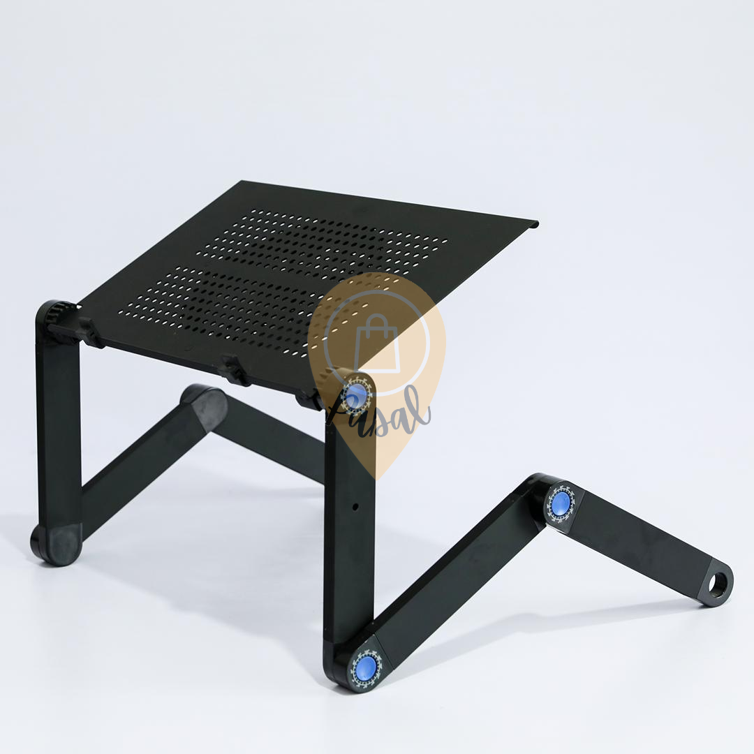 Ergonomic Foldable Portable Laptop Table - Adequate Airflow/Cooling Fan/Mouse pad